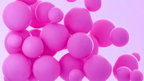 Pink sphere composition a vibrant and dynamic composition of pink spheres agains Stock Footage 313558514