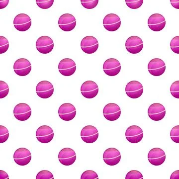 Pink spheres repeating pattern on white background イラスト素材