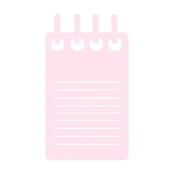 Pink Spiral Notepad Icon Stock Illustration
