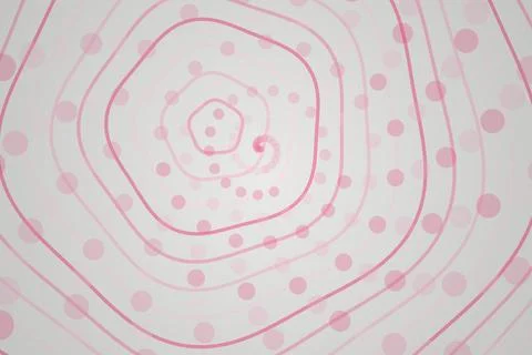 Pink spiral pattern with dots on light background Stock Illustration