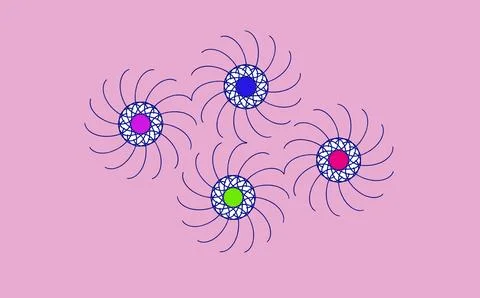 Pink Spiral Wheels Stock Illustration
