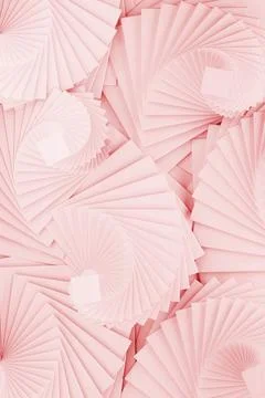 Pink spirals pattern, abstract geometric minimal background. Fan-shaped vorte Stock Photos