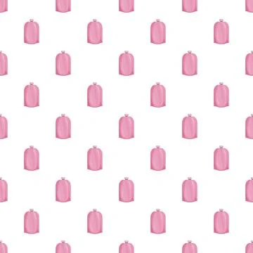 Pink spout pouches pattern repeating background design Stock Illustration