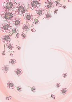Pink spring flowers Stock Illustration