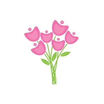 Pink spring flowers Stock Illustration