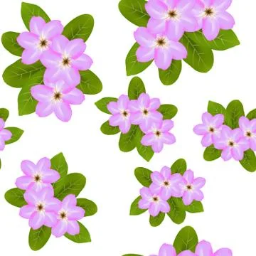 Pink spring flowers seamless pattern Stock Illustration