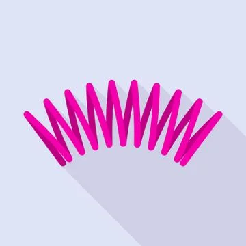 Pink spring icon, flat style Stock Illustration