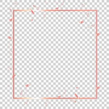 Pink square border transparent background for party events and social media Stock Illustration