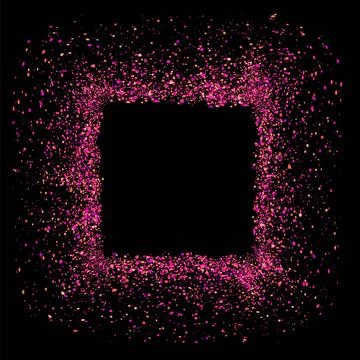 Pink Square Frame Pink Square Frame Isolated on Black Background Copyright... Stock Photos