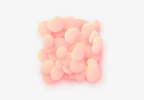 Pink square isolated background. Design elements of the liquid rounded plasti Stockillustratie