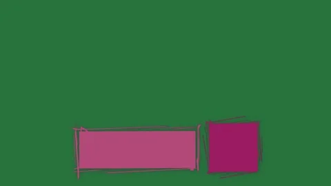 Pink square on it box isolated on green screen background Video stock 336858493