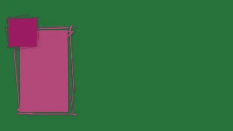 Pink square on it the letter l sign object isolated on green screen background Stock Footage 336858501