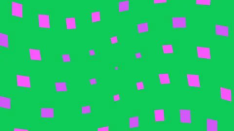 Pink square pattern on a vibrant green background Stock Illustration