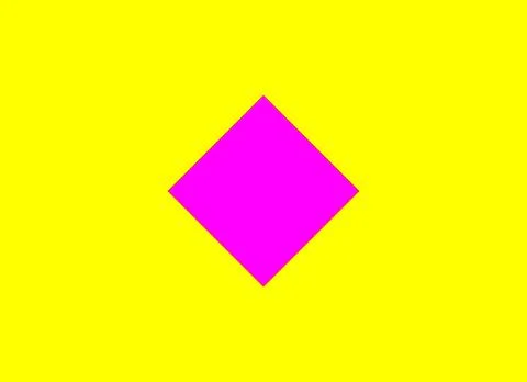 Pink square on yellow Stock Illustration