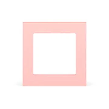 Pink squared regular boundary wide edge construction basic foundation 3d el.. Stock Illustration