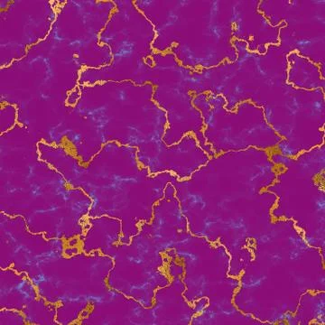 Pink stained marble with gold colored veins. background pattern texture, art Stock Illustration