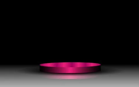Pink stand in the studio room Stock Illustration