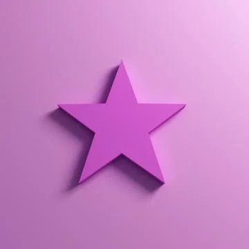 Pink Star Icon. 3D Render Illustration Stock Illustration