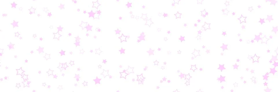 Pink star pattern background for wide banner. Seamless stars background. Ve.. イラスト素材