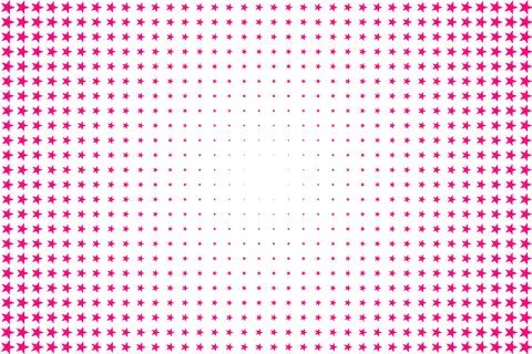 Pink Star Pattern with Central White Circle Stock Illustration