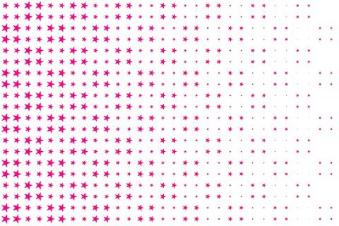 Pink Star Pattern on White Background イラスト素材