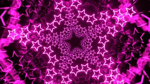 Pink Star Shaped Background VJ Loop in 4K Vídeos de archivo 344101987