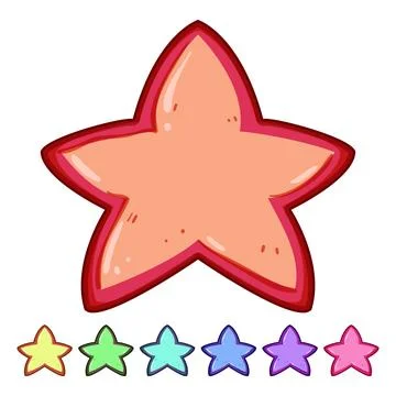 Pink star vector graphic representing childhood and fun Stock Illustration