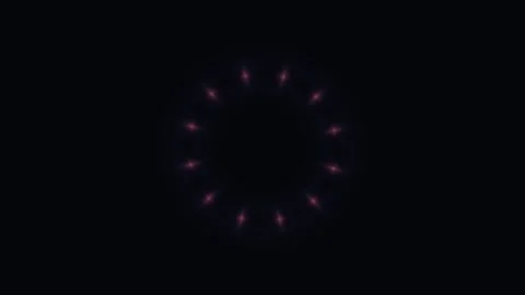 Pink Starburst Ring on Black Seamless Loop Stock Footage 340642798