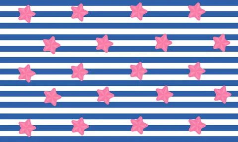 Pink starfish summer theme background texture vector Stock Illustration