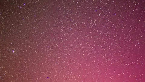 Pink starry sky. Stock Footage 331553465