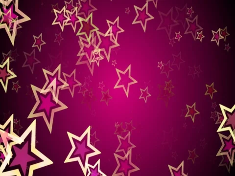Pink stars animation background Stock Footage 69814535