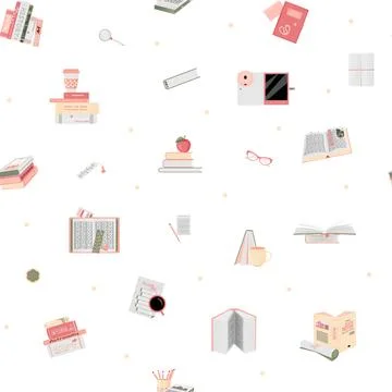 Pink stationery pattern Stock Illustration