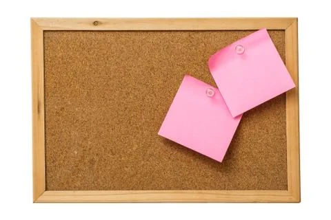 Pink sticky notes Stock Photos