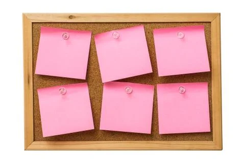 Pink sticky notes Stock Photos