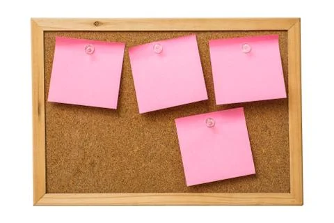 Pink sticky notes Stock Photos
