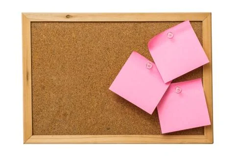 Pink sticky notes Stock Photos