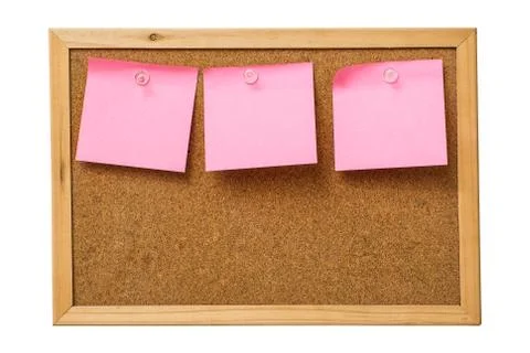 Pink sticky notes Foto stock