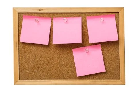 Pink sticky notes Stock Photos