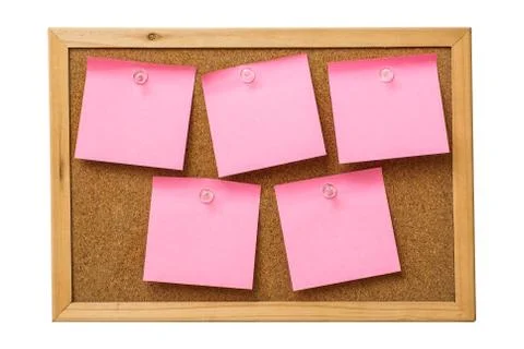 Pink sticky notes Stock Photos