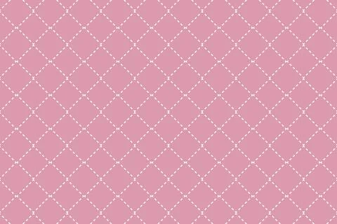 Pink stitched dashes square grid pattern background Illustrazione stock