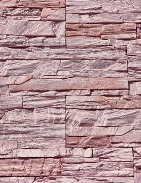Pink Stone Wall Texture with Natural Stacked Stone Pattern Copy Space  Stock Photos