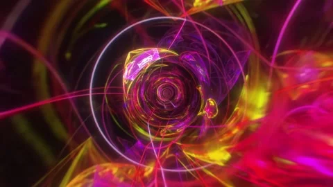 Pink Strand Tunnel VJ Loop Stock Footage 330002891