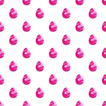 Pink striped easter eggs seamless pattern design Stockillustratie