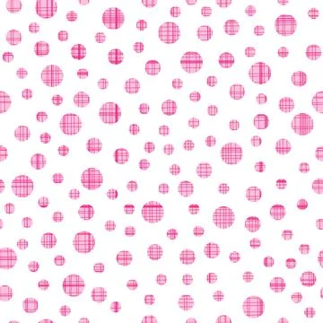 Pink striped polka dots vector repeat pattern design Stock Illustration