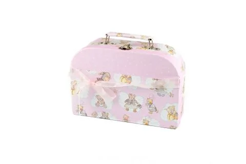 Pink suitcase Stock Photos