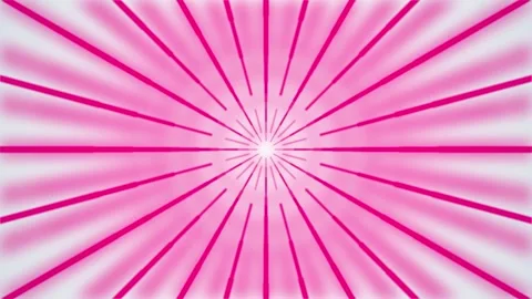 Pink sunburst lines radiating seamless loop motion background Stock Footage 345182884