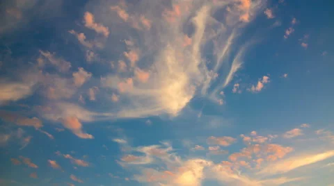 Pink sunset clouds time lapse Stock Footage 67099158