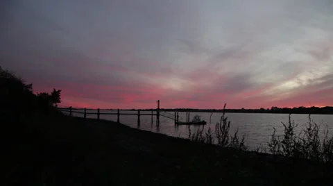 Pink Sunset Stock Footage 40812819