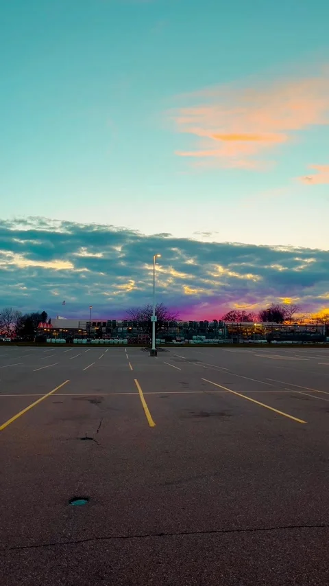 Pink sunset Video stock 279521049