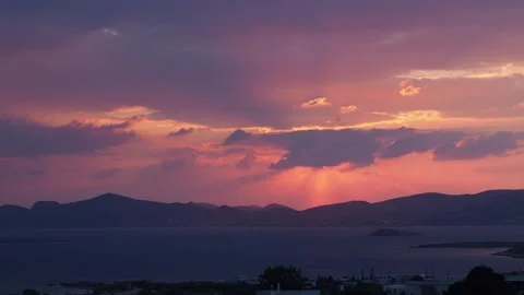 Pink Sunset in Greece timelapse 4k Stock Footage 149009980